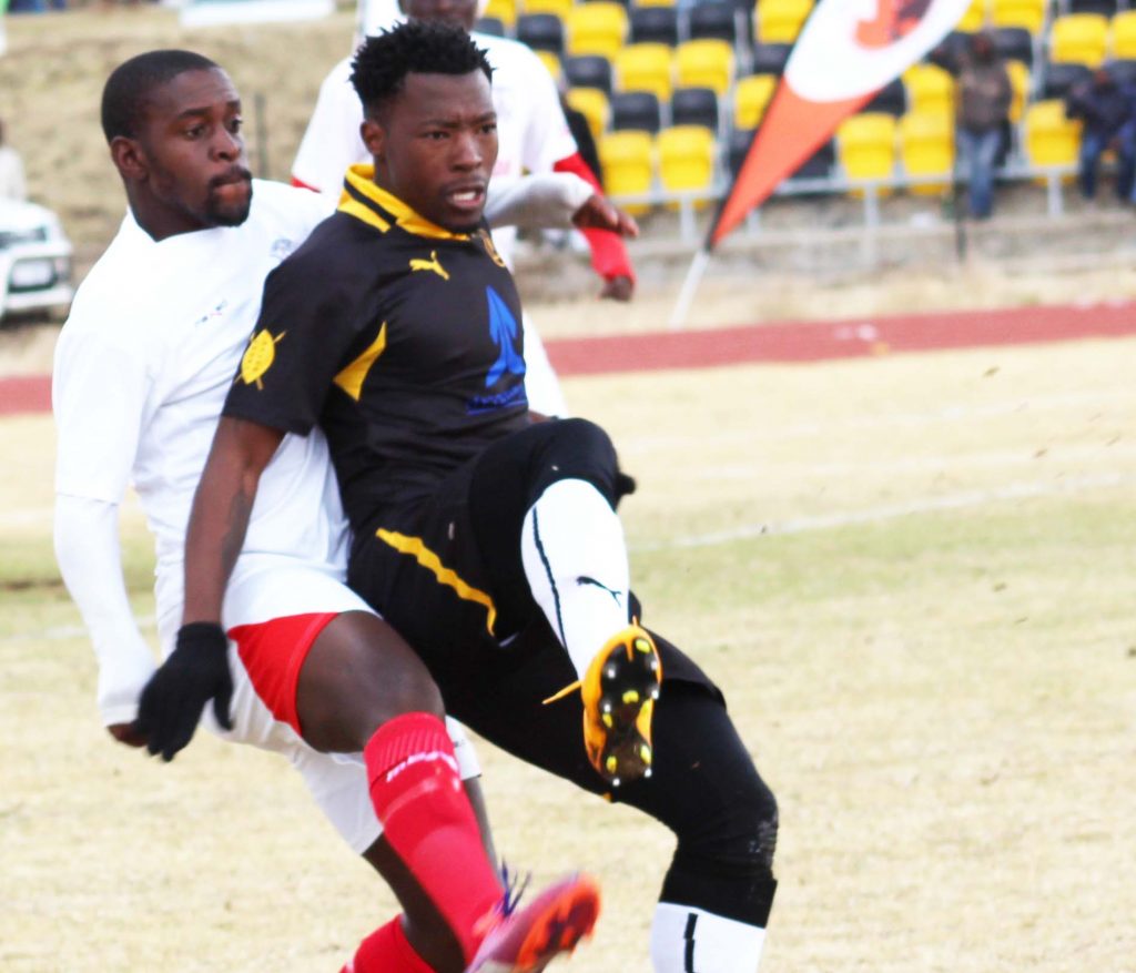 Thapelo in Bantu colours during the friendly against Free State Stars