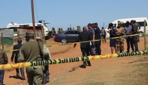 Lesotho soldiers, Lesotho police, SA Police and Namibian surounded the house-of Metsing body guard after shootout Wednesday