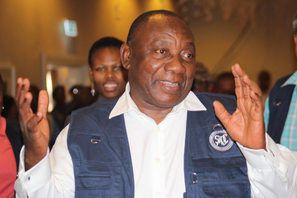 Cyril Ramaphosa following proceedings at Maseru Sun Cabanas