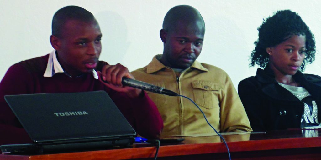 From left, BICTG Director Molefi Ntsonyane,  Managing Director Tumelo Makoetje and Advisor Katleho Molise (1)