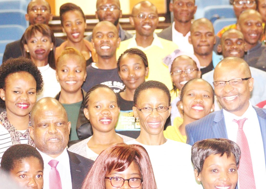 THE ministers and some of the medical students pose for a group portrait yesterday.