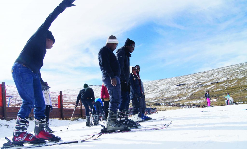 Some of the LAA staff who participated in the event at Afriski.