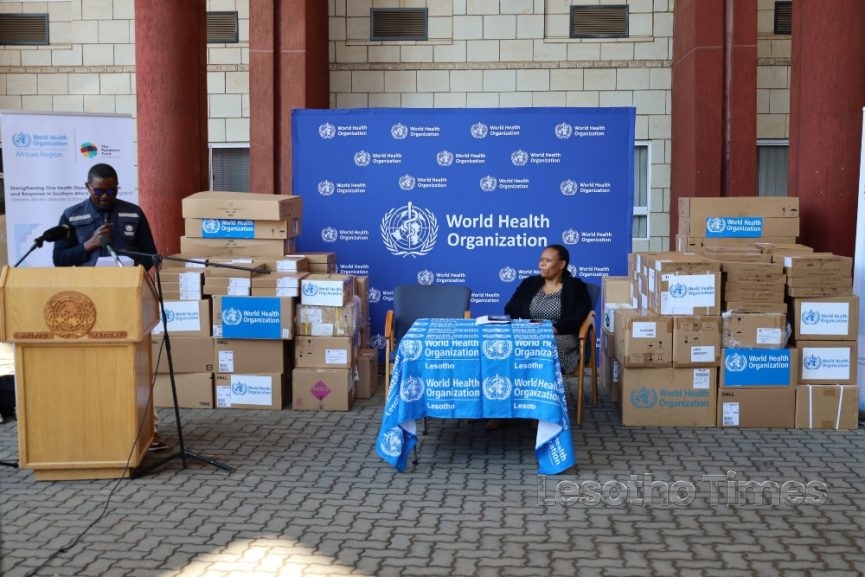 WHO equipment handover in Lesotho